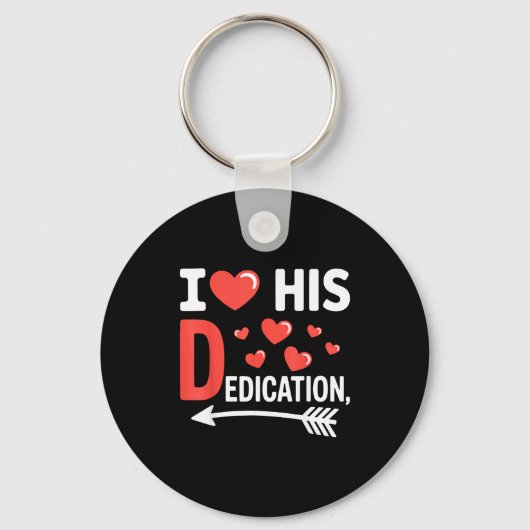 Funny Valentine's Day Couple Matching I Love His D Sleutelhanger (Voorkant)