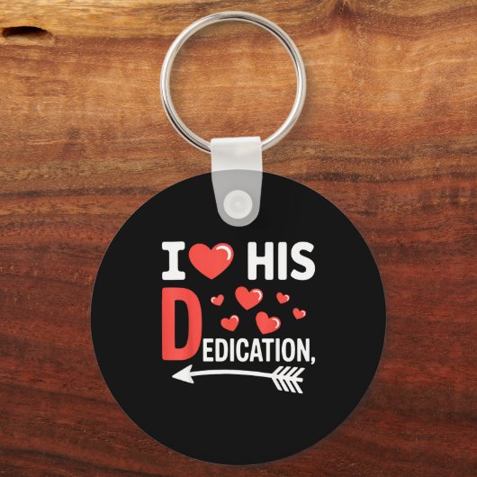 Funny Valentine's Day Couple Matching I Love His D Sleutelhanger (Voorkant)