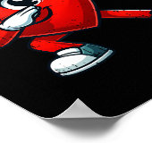 Funny Valentines Day Dabbing Heart Lover Men Kids Poster (Hoek)