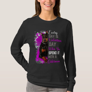 Funny Valentines Day Doberman Mom Mother Mommy Par T-shirt