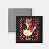 Funny Valentines Day Duck Heart Valentine Cud Kids Magneet (Voorkant / Achterkant)