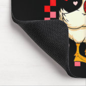 Funny Valentines Day Duck Heart Valentine Cud Kids Muismat (Hoek)