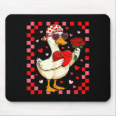 Funny Valentines Day Duck Heart Valentine Cud Kids Muismat (Voorkant)