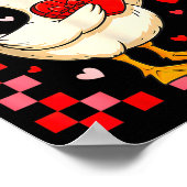 Funny Valentines Day Duck Heart Valentine Cud Kids Poster (Hoek)