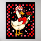 Funny Valentines Day Duck Heart Valentine Cud Kids Poster (Voorkant)