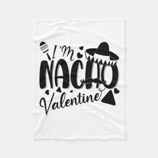 Funny Valentines Day Funny Nacho Valentine Girl Bo Fleece Deken (Voorkant)