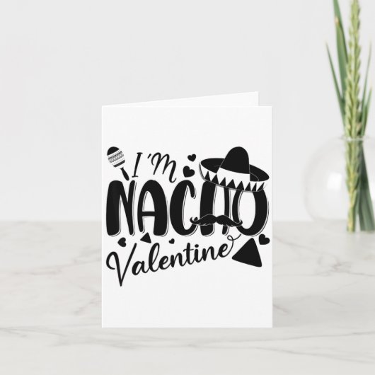 Funny Valentines Day Funny Nacho Valentine Girl Bo Kaart (Voorkant)