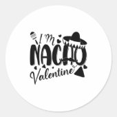 Funny Valentines Day Funny Nacho Valentine Girl Bo Ronde Sticker (Voorkant)