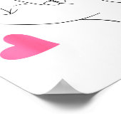 Funny Valentines Day Heart I Love You Hand Sign La Poster (Hoek)