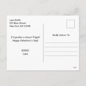 Funny Valentine's Day I Love you to the Moon But.. Feestdagenkaart (Achterkant)