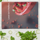 Funny Valentine's Day - Love Isn't Perfect Theedoek (Gevouwen)