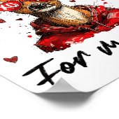 Funny Valentine's Day Mad Love For My Mama Deer Hu Poster (Hoek)