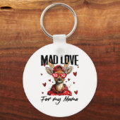 Funny Valentine's Day Mad Love For My Mama Deer Hu Sleutelhanger (Voorkant)