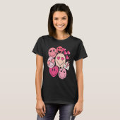 Funny Valentine's Day retro smile heart candy T-shirt (Voorkant volledig)