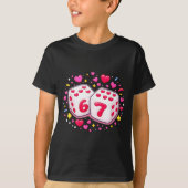 Funny Valentines Day Shirt Cute Dice 67 Meme 6-7 S (Voorkant)