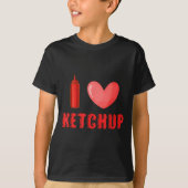 Funny Valentines Day Shirt I Love Ketchup Valentin (Voorkant)