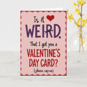 Funny Valentines Day Weird Card Kaart (Gele Bloem)