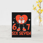 Funny Valentines Six Seven Hearts 6 7 Meme Boys Gi Kaart (Gele Bloem)