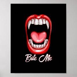 Funny Vampire Bite Halloween Poster