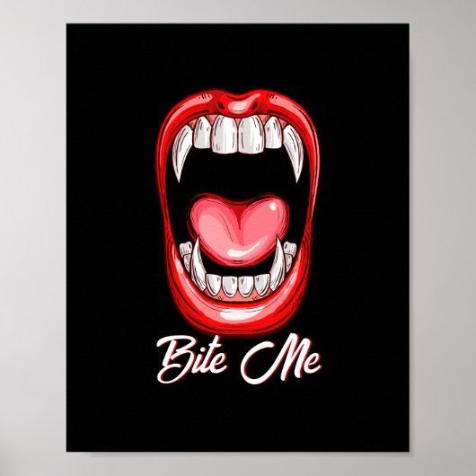 Funny Vampire Bite Halloween Poster (Voorkant)