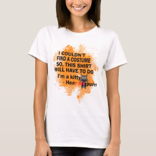 Funny Vampire Cat not a Costume Halloween T-shirt