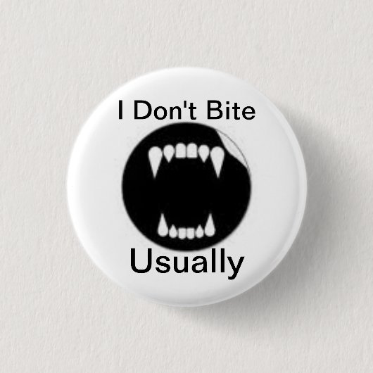Funny vampire gezegde ronde button 3,2 cm (Voorkant)