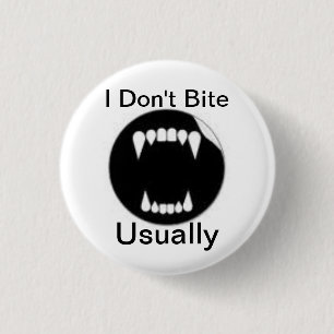 Funny vampire gezegde ronde button 3,2 cm