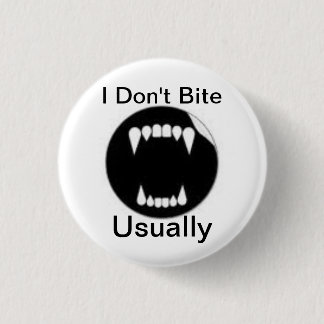 Funny vampire gezegde ronde button 3,2 cm