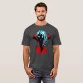 Funny Vampire Girl Character Halloween T-shirt (Voorkant volledig)