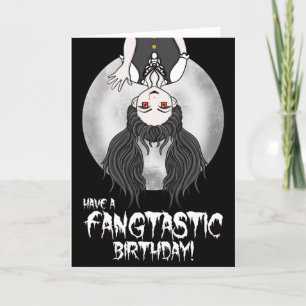 Funny Vampire Halloween Birthday Feestdagen Kaart
