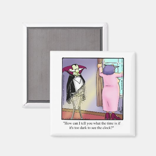 Funny Vampire Halloween Humor magneet (Voorkant / Achterkant)
