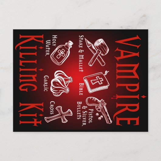 Funny Vampire Killing Kit Briefkaart (Voorkant)