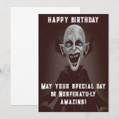 Funny Vampire Nosferatu's verjaardag wint! Kaart (Voorkant / Achterkant)