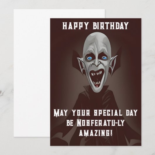 Funny Vampire Nosferatu's verjaardag wint! Kaart (Voorkant / Achterkant)