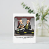 Funny Vampire Politics Humor Briefkaart (Staand voorkant)