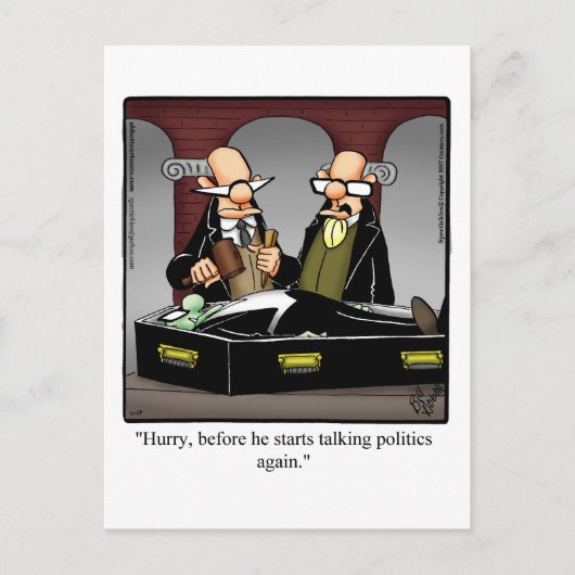 Funny Vampire Politics Humor Briefkaart (Voorkant)