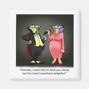 Funny Vampire Wine Humor Magnet
