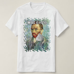 Funny Van Gogh zelf portret met hangend masker T-shirt