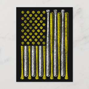 Funny van het Amerikaanse Flag Softball Team Briefkaart