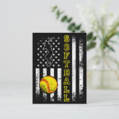  Funny van het Amerikaanse Flag Softball Team Briefkaart (Staand voorkant)