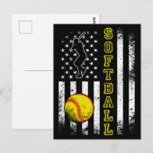  Funny van het Amerikaanse Flag Softball Team Briefkaart (Voorkant / Achterkant)