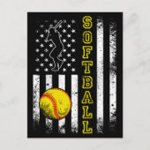  Funny van het Amerikaanse Flag Softball Team Briefkaart (Voorkant)