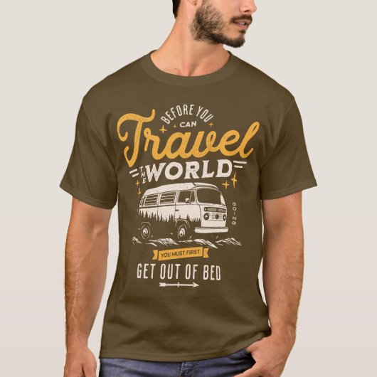Funny Van Travel Camping Wanderlust Life T-shirt (Voorkant)