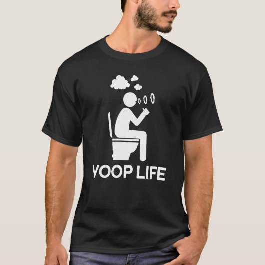 Funny Vape Voop Life-T-shirt voor tapekoud T-shirt (Voorkant)