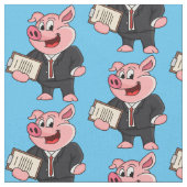Funny varken in pak cartoon stof (Close Up)