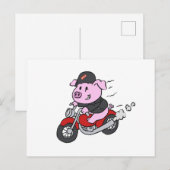 Funny varkensrijwiel | Achterkleur kiezen Briefkaart (Voorkant / Achterkant)