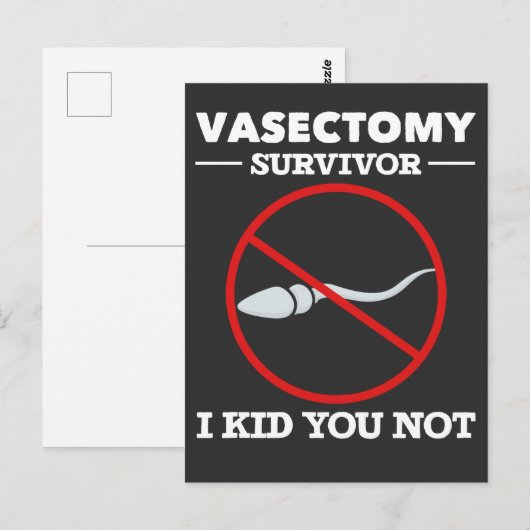 Funny Vasectomie Gezegde Volwassen mens Briefkaart (Voorkant / Achterkant)