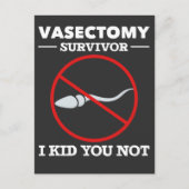 Funny Vasectomie Gezegde Volwassen mens Briefkaart (Voorkant)