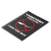 Funny Vasectomie Gezegde Volwassen mens Notitieboek (Linkerzijde)