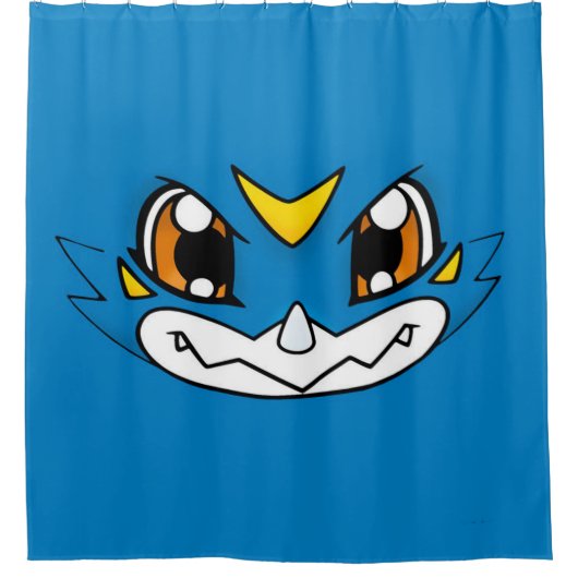 Funny Veemon Gift for Kind | Gezinsgeschenk Douchegordijn (Voorkant)